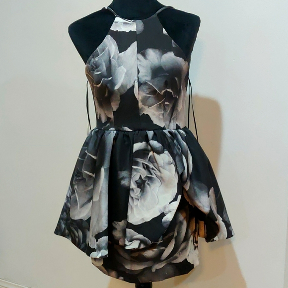 cameo Dresses & Skirts - Black White Floral Mini Dress
